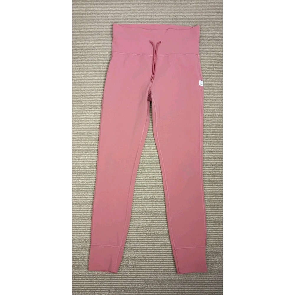 Vuori Daily Leggings Stretch VW323 Women's Mauve Pink Sz M High Rise Drawstrings